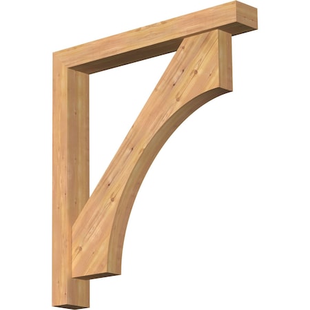 Ekena Millwork Westlake Block Smooth Bracket w/ Offset Brace, Western Red Cedar, 5 1/2"W x 40"D x 44"H BKT0604X40X44WTL05SWR